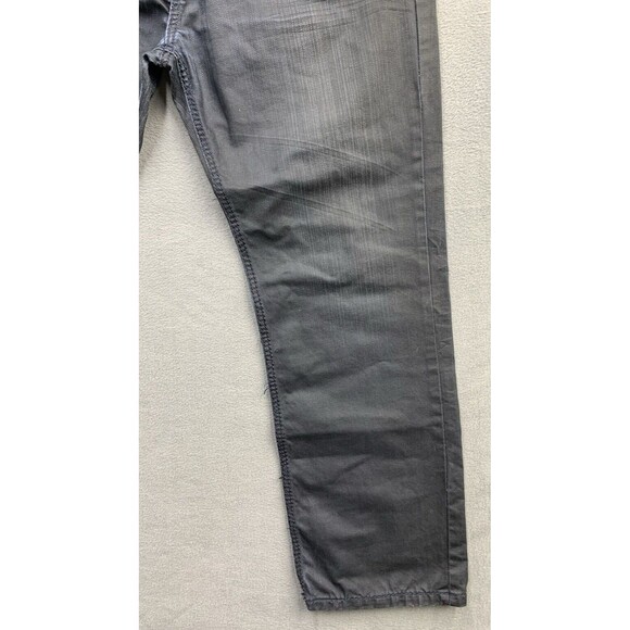 Imperious Denim Jeans Men's Size 38X32 Black Wiskered Flap Pockets 100% Cotton - Picture 12 of 16